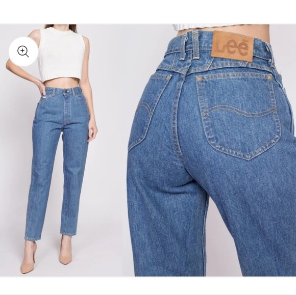 Riders by Lee Denim - Vintage LEE Riders Classic Blue Women's Jeans Long Moms High Waist 80s